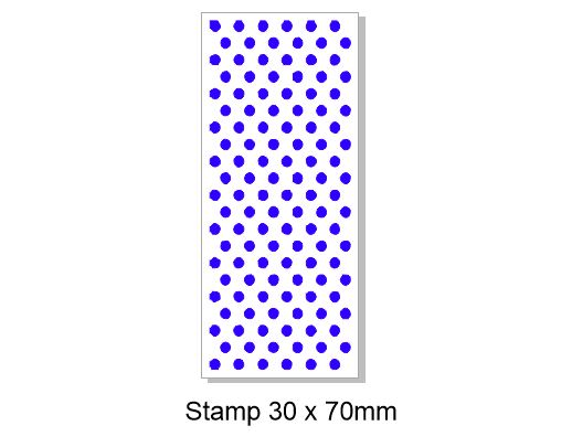 Spots background stamps  RUBBER only  30 x 70mm
